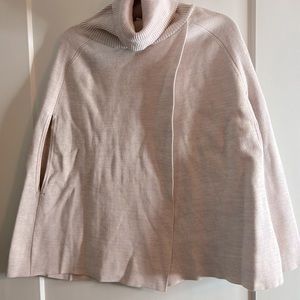 Cotton Turtleneck Cape